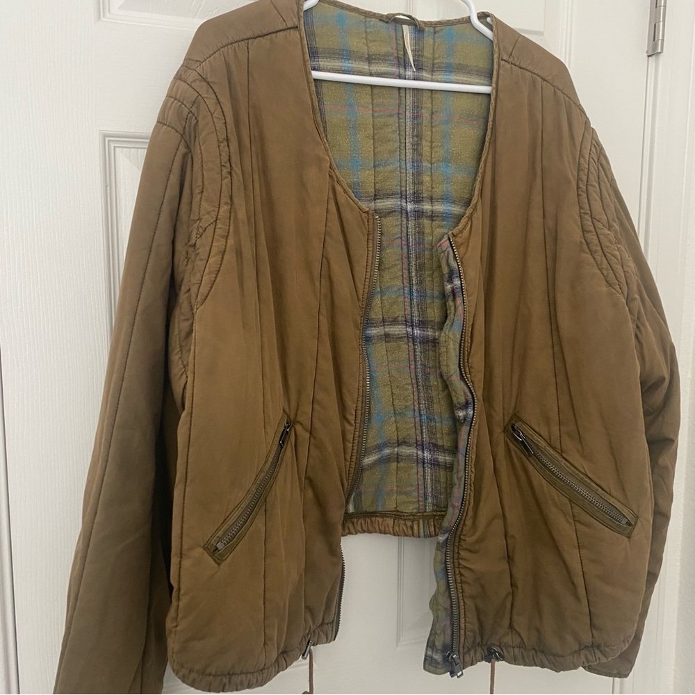 Free People Plaid Quilted Jacket - Picture 2 of 11